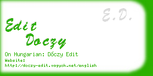 edit doczy business card
